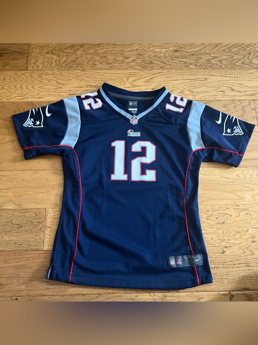 NWOT - Size XL (16) New England Patriots Nike On Field Football Jersey #12 Brady